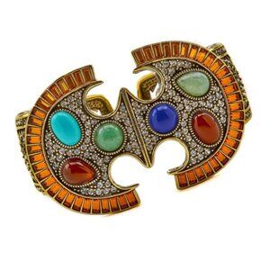 Heidi Daus "Exotic Harmony" Hinged and Jeweled Bracelet EUC!